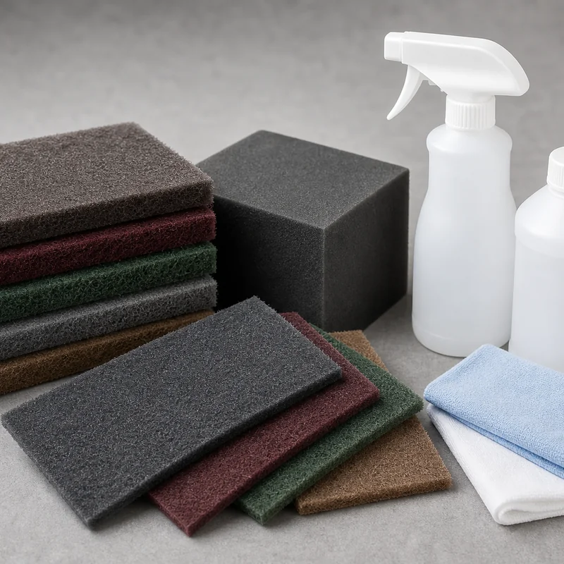 Adhesive surface preparation wipes and pads