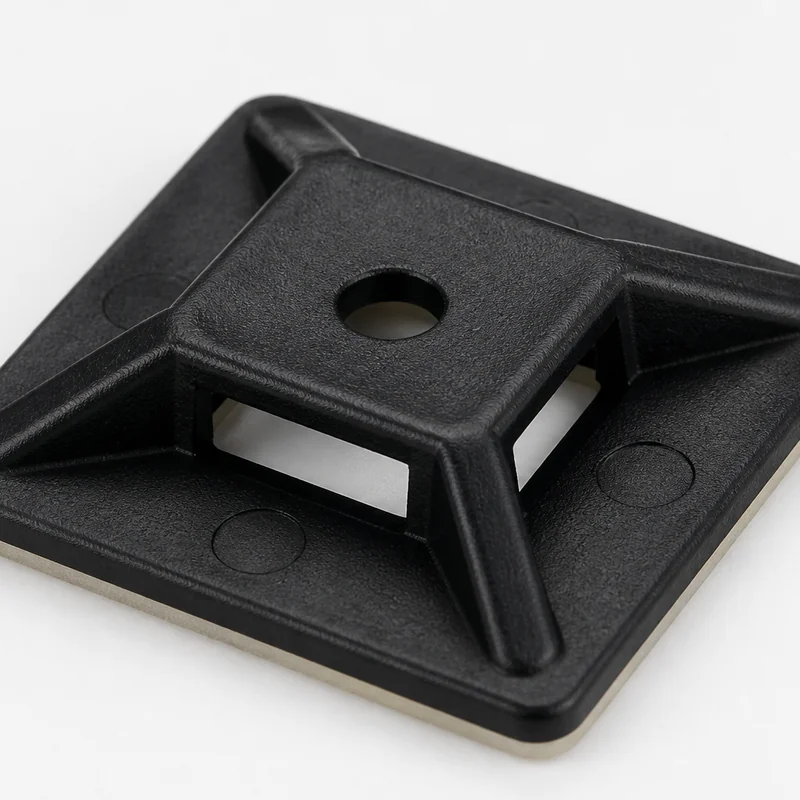 Angled cable routing adhesive base