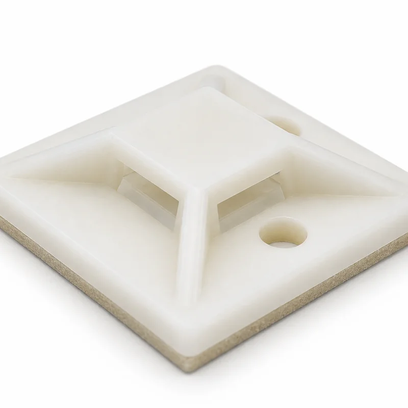 Flush mount cable tie adhesive base
