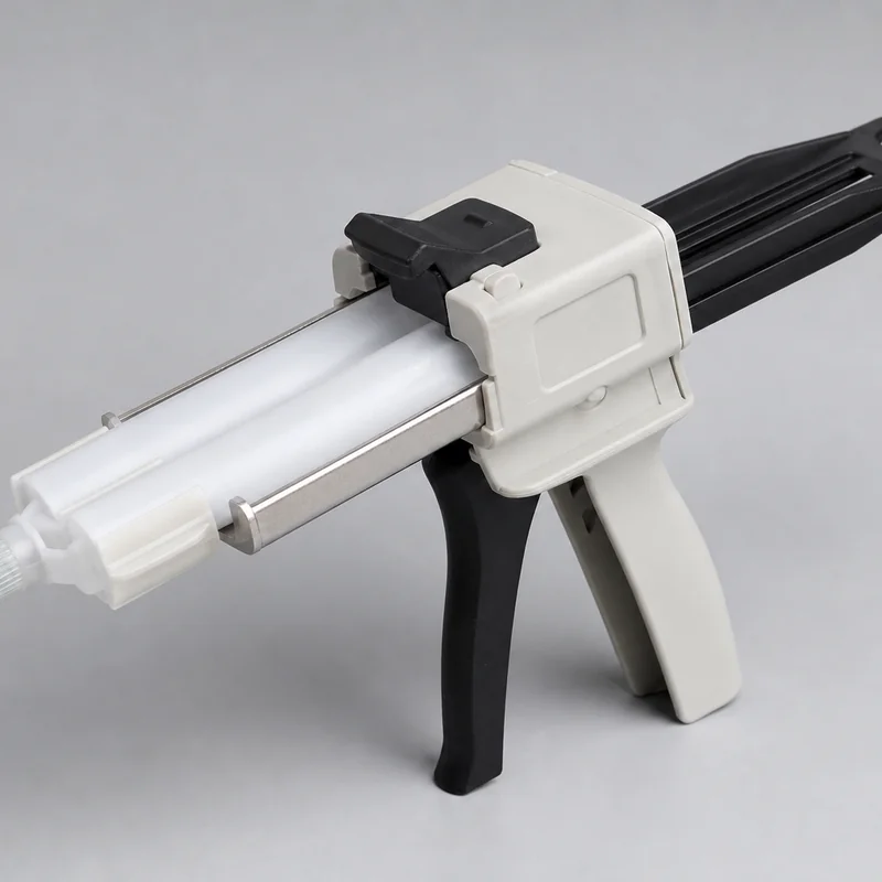 Manual adhesive cartridge dispenser gun