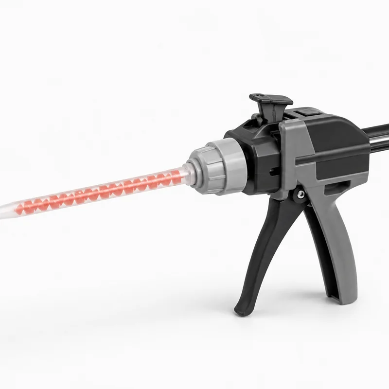 Mixing nozzle adapter for dispenser guns
