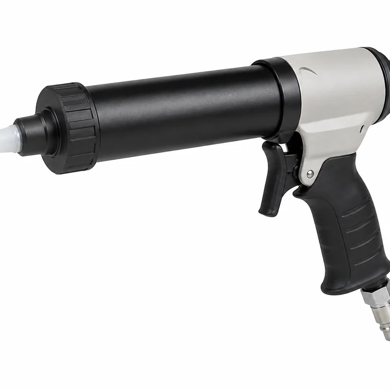 Pneumatic adhesive dispenser gun
