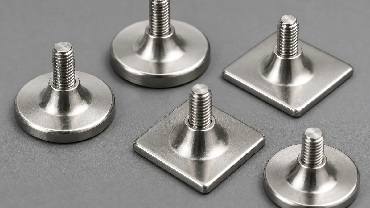 Stainless adhesive bonded studs on fiberglass panel