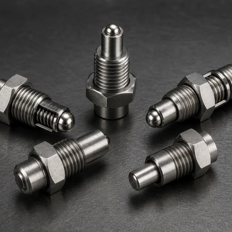Retractable spring plunger mounts