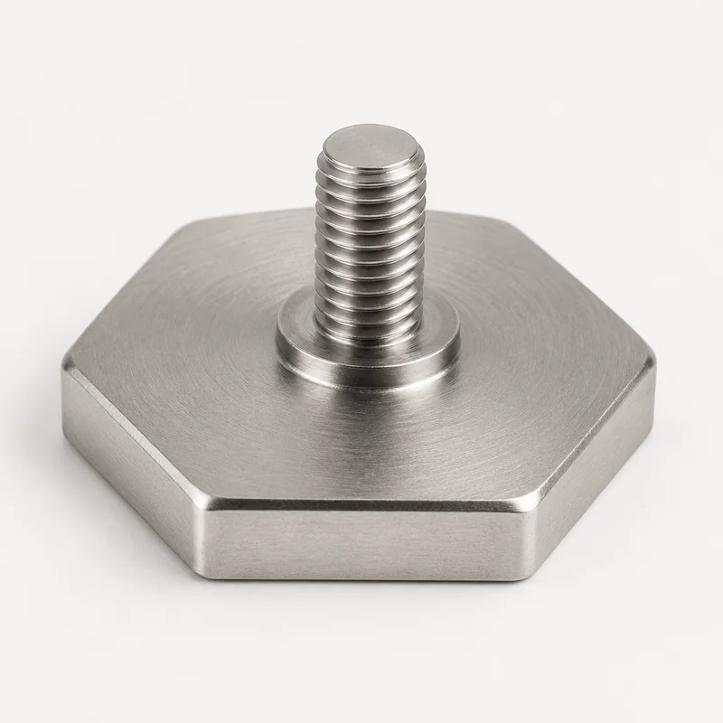 Hex base adhesive mount stud